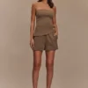 Pantalones cortos de traje Korrie – Marrón cacao Pantalones cortos de traje Korrie – Marrón cacao