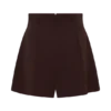 Pantalones cortos de traje plisados Simone – Chocolate oscuro