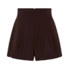 Pantalones cortos de traje plisados Simone – Chocolate oscuro