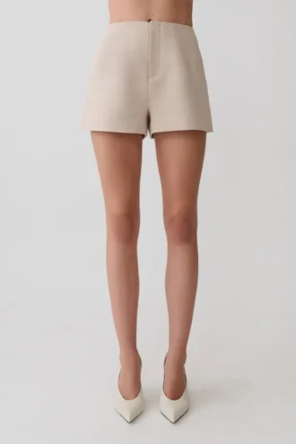 Pantalones cortos de traje Solenne – Natural Marle