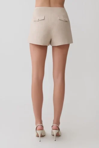 Pantalones cortos de traje Solenne – Natural Marle