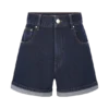 Pantalones cortos Denim con puños Carlene – Azul índigo Pantalones cortos Denim con puños Carlene – Azul índigo