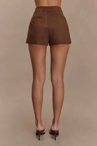 Pantalones cortos Sally de ante sintético – Chocolate con leche
