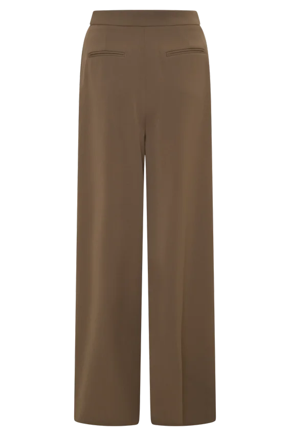 Pantalones de corte ancho Faith Suiting – Marrón cacao Pantalones de corte ancho Faith Suiting – Marrón cacao