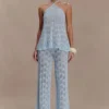 Pantalones de croché Glinda – Azul claro