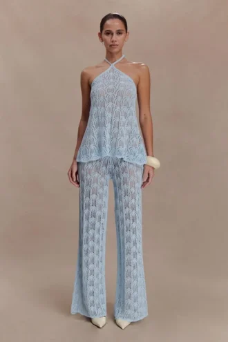 Pantalones de croché Glinda – Azul claro