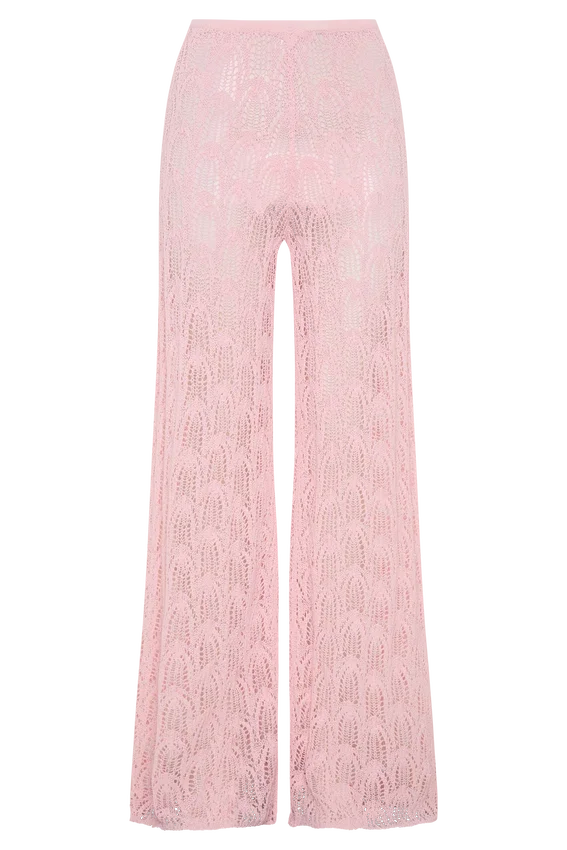Pantalones de croché Glinda – Rosa bebé Pantalones de croché Glinda – Rosa bebé