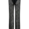 Pantalones de encaje de pierna ancha Theodosia – Negro