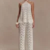 Pantalones de ganchillo Glinda – Marfil