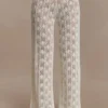 Pantalones de ganchillo Glinda – Marfil