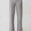 Pantalones de pierna ancha de punto Evan – Gris jaspeado Pantalones de pierna ancha de punto Evan – Gris jaspeado