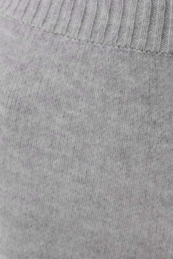 Pantalones de pierna ancha de punto Evan – Gris jaspeado Pantalones de pierna ancha de punto Evan – Gris jaspeado