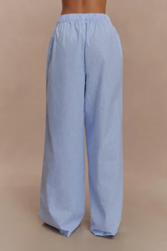 Pantalones de pierna ancha Hansen – Rayas diplomáticas azules