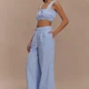 Pantalones de pierna ancha Hansen – Rayas diplomáticas azules