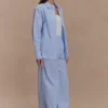 Pantalones de pierna ancha Hansen – Rayas diplomáticas azules