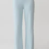Pantalones de pierna recta con cintura de ganchillo Miley – Azul aguamarina claro