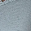 Pantalones de pierna recta con cintura de ganchillo Miley – Azul aguamarina claro