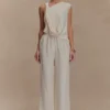 Pantalones de pierna recta Violeta – Marfil