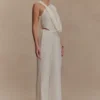 Pantalones de pierna recta Violeta – Marfil