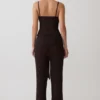 Pantalones de punto bouclé Mattais – Chocolate oscuro Pantalones de punto bouclé Mattais – Chocolate oscuro