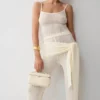 Pantalones de punto bouclé Mattais – Marfil