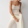 Pantalones de punto bouclé Mattais – Marfil