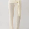Pantalones de punto bouclé Mattais – Marfil