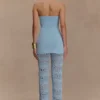 Pantalones de punto de ganchillo Trena – Azul cielo