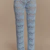 Pantalones de punto de ganchillo Trena – Azul cielo