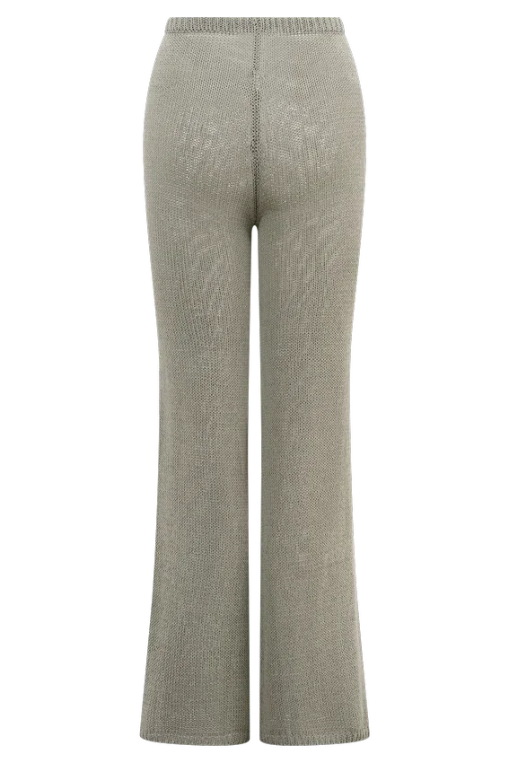 Pantalones de punto de pierna ancha Malani – Salvia Pantalones de punto de pierna ancha Malani – Salvia