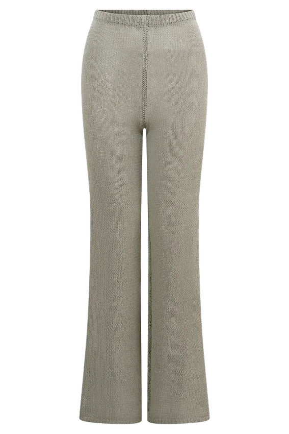 Pantalones de punto de pierna ancha Malani – Salvia Pantalones de punto de pierna ancha Malani – Salvia