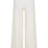Pantalones de punto de pierna recta Kerrymae – Blanco roto