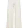 Pantalones de punto de pierna recta Kerrymae – Blanco roto