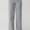 Pantalones de punto de pierna recta Kerrymae – Gris jaspeado