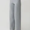 Pantalones de punto de pierna recta Kerrymae – Gris jaspeado