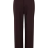 Pantalones de traje de corte recto Agatha – Rayas diplomáticas en color ciruela
