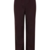 Pantalones de traje de corte recto Agatha – Rayas diplomáticas en color ciruela