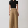 Pantalones de traje de pierna ancha Tanya – Camel