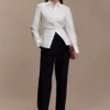 Pantalones de traje Olie de corte acampanado – Negro Pantalones de traje Olie de corte acampanado – Negro