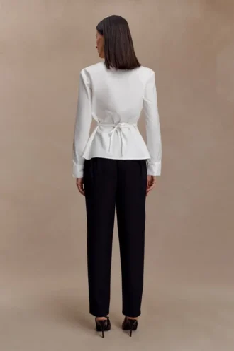Pantalones de traje Olie de corte acampanado – Negro Pantalones de traje Olie de corte acampanado – Negro