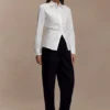 Pantalones de traje Olie de corte acampanado – Negro Pantalones de traje Olie de corte acampanado – Negro