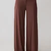 Pantalones Dewi de modal de pierna ancha – Chocolate