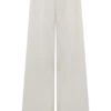 Pantalones Gabby de lino de corte recto – Natural
