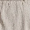Pantalones Gabby de lino de corte recto – Natural