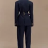 Pantalones plisados de cintura alta Penelope – Azul marino oscuro Pantalones plisados de cintura alta Penelope – Azul marino oscuro