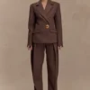 Blazer con cintura marcada Max – Chocolate Blazer con cintura marcada Max – Chocolate