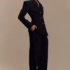 Pantalones plisados de cintura alta Penelope – Negro Pantalones plisados de cintura alta Penelope – Negro