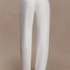 Pantalones rectos de crepé Maude – Marfil Pantalones rectos de crepé Maude – Marfil