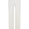 Pantalones rectos de crepé Maude – Marfil Pantalones rectos de crepé Maude – Marfil