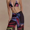 Pantalones rectos de gasa Rachel – Estampado Multi Fluid Reverie Pantalones rectos de gasa Rachel – Estampado Multi Fluid Reverie